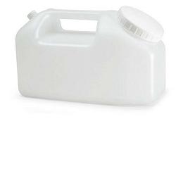 CONTENITORE A TANICA PER LA RACCOLTA DELLE URINE 24 ORE,IN POLIETILENE TRASPARENTE+TAPPO A VITE CON SCALA GRADUATA DA 500 A 2500ML - Farmacia-flash.it