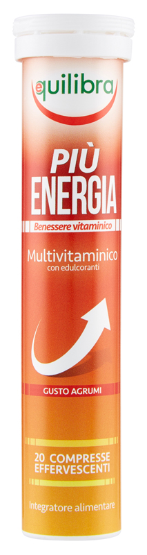 PIU' ENERGIA 20 COMPRESSE EFFERVESCENTI 90 G - Farmacia-flash.it