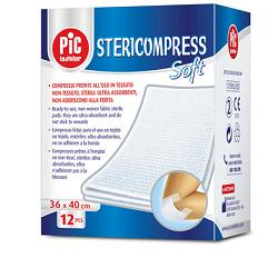 GARZA STERICOMPRESS SOFT XL TNT 36X40CM 12 PEZZI - Farmacia-flash.it