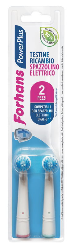 FORHANS POWER PLUS TESTINA 2 PEZZI RICAMBIO - Farmacia-flash.it