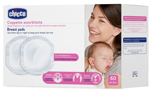 CHICCO COPPETTA ASSORBILATTE ANTIBATTERICA 60 PEZZI - Farmacia-flash.it