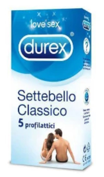PROFILATTICO DUREX SETTEBELLO CLASSICO 5 PEZZI - Farmacia-flash.it