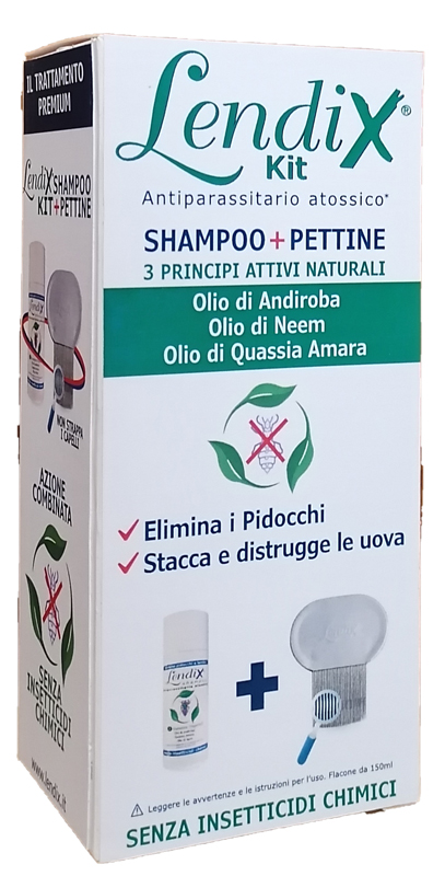 LENDIX KIT SHAMPOO 150ML + PETTINE ANTIPIDOCCHI - Farmacia-flash.it