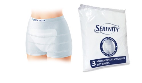 MUTANDINA A RETE PER INCONTINENZA SERENITY PANTY COMFORT M 3 PEZZI - Farmacia-flash.it