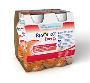 RESOURCE ENERGY ALBICOCCA 4 BOTTIGLIE 200 ML - Farmacia-flash.it
