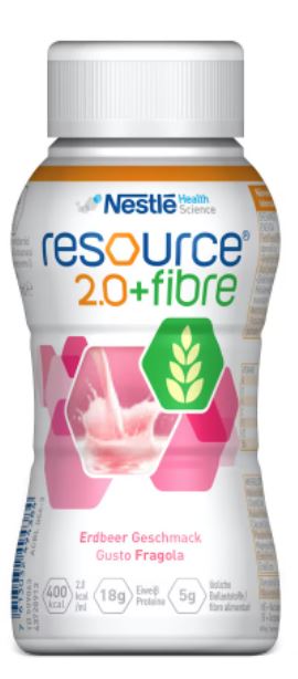 RESOURCE 2,0 + FIBRE FRAGOLA 200 ML - Farmacia-flash.it
