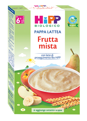 HIPP BIO PAPPA LATTEA FRUTTA MISTA 250 G - Farmacia-flash.it