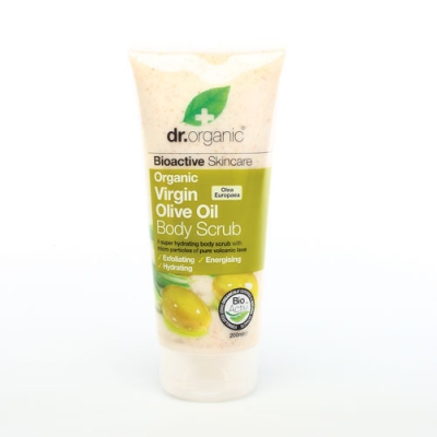 DR ORGANIC VIRGIN OLIVE OIL OLIO DI OLIVA BODY SCRUB CORPO 200 ML - Farmacia-flash.it