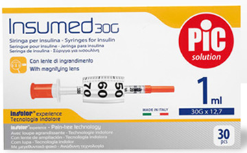 SIRINGA PER INSULINA PIC 1 ML 100 UI AGO 28 GAUGE 1/2 - Farmacia-flash.it