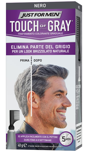 JUST FOR MEN TOUCH OF GRAY NERO 40 G - Farmacia-flash.it