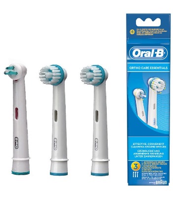 ORALB ORTHO CARE ESSENTIALS TESTINE SPAZZOLINO ELETTRICO APPARECCHIO ORTODONTICO 3 PEZZI - Farmacia-flash.it