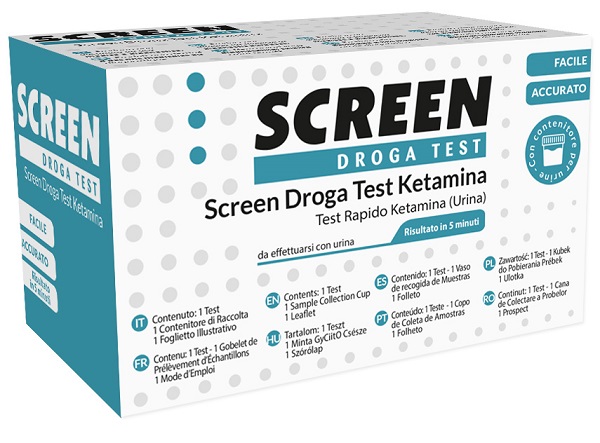 SCREEN DROGA TEST KETAMINA TEST ANTIDROGA CON CONTENITORE URINA - Farmacia-flash.it