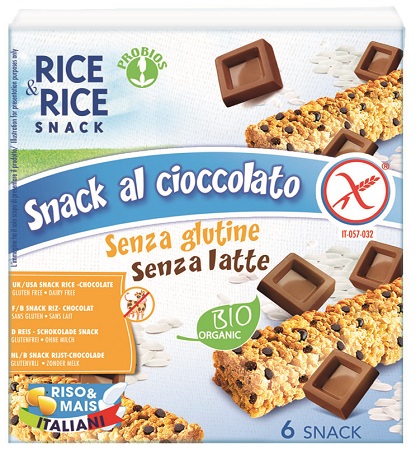 RICE&RICE SNACK DI RISO AL CIOCCOLATO 6 X 21 G SENZA LIEVITO - Farmacia-flash.it