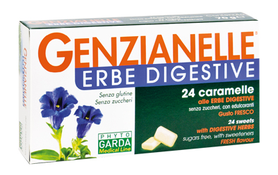 GENZIANELLE ERBE DIGESTIVE SENZA ZUCCHERO 24 CARAMELLE - Farmacia-flash.it