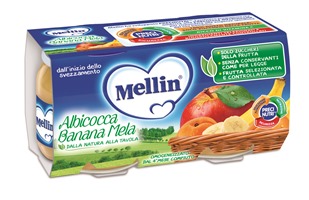 MELLIN OMOGENEIZZATO ALBICOCCA BANANA MELA 100 G 2 PEZZI - Farmacia-flash.it