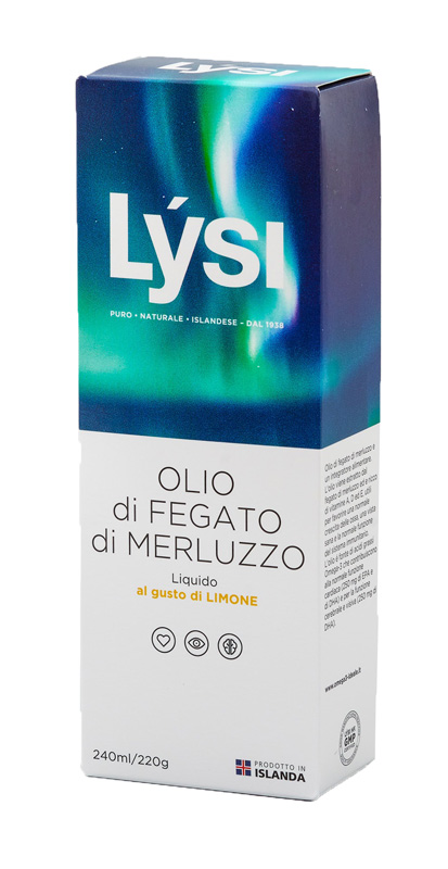 LYSI OLIO FEGATO MERLUZZO LIMONE 240 ML - Farmacia-flash.it