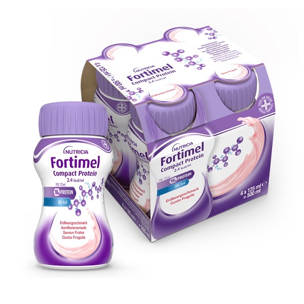 FORTIMEL COMPACT PROTEIN FRAGOLA 4 X 125 ML - Farmacia-flash.it