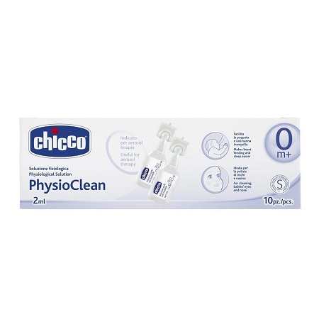 CHICCO PHYSIOCLEAN SOLUZIONE FISIOLOGICA 10 FLACONCINI 2 ML - Farmacia-flash.it