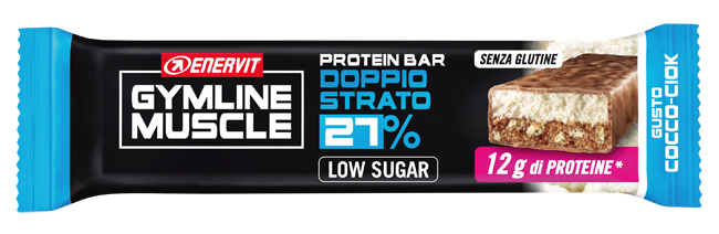 ENERVIT GYMLINE MUSCLE PROTEIN BAR 27% DOPPIO STRATO COCCO-CIOK 1 PEZZO - Farmacia-flash.it