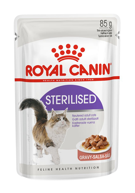 FELINE HEALTH NUTRITION WET STERILISED IN GRAVY 1 BUSTINA 85 G - Farmacia-flash.it