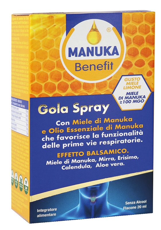 MANUKA BENEFIT GOLA SPRAY 20 ML - Farmacia-flash.it