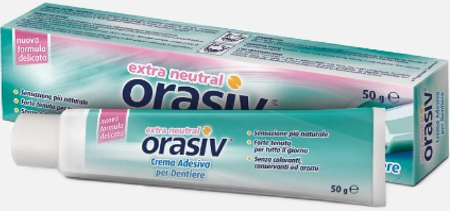 ORASIV EXTRA CREMA NEUTRAL ADESIVA PER PROTESI DENTARIA 50 G - Farmacia-flash.it