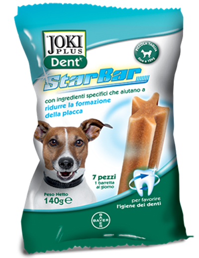 JOKI PLUS DENT STARBAR SACCHETTO 140 G PER CANI DI TAGLIA PICCOLA DA 5 A 12 KG - Farmacia-flash.it