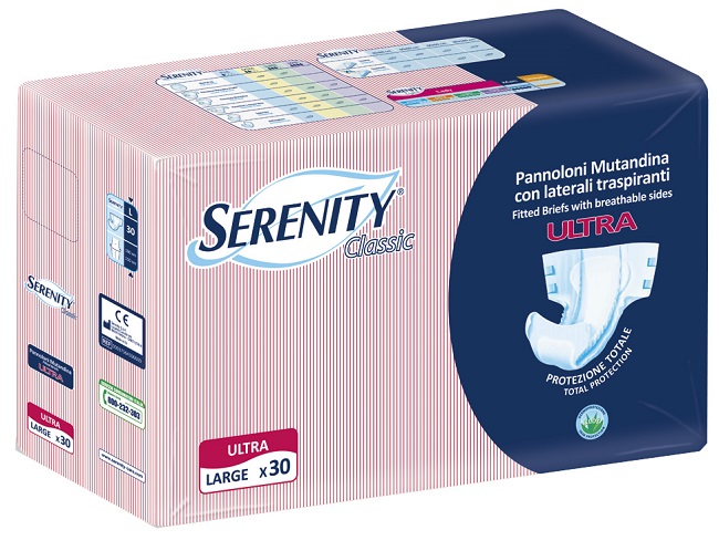 PANNOLONE A MUTANDINA SERENITY CLASSIC ULTRA ALOE LARGE 30 PEZZI - Farmacia-flash.it
