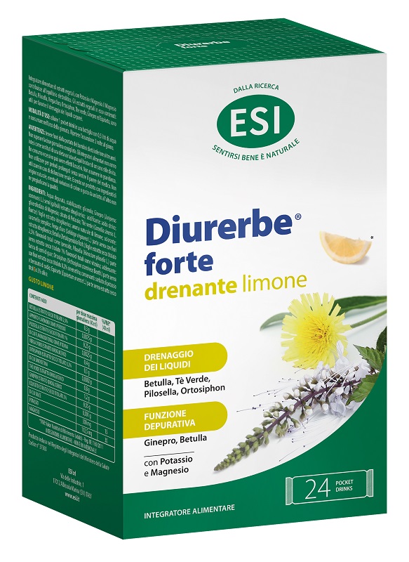 ESI DIURERBE FORTE POCKET DRINK LIMONE 24 X 20 ML - Farmacia-flash.it