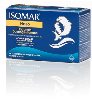 ISOMAR SOLUZIONE IPERTONICA ACQUA MARE 18 FLACONCINI MONODOSE 5 ML - Farmacia-flash.it