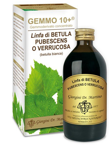 GEMMO 10+ BETULLA B LINFA 200 ML LIQUIDO ANALCOLICO - Farmacia-flash.it