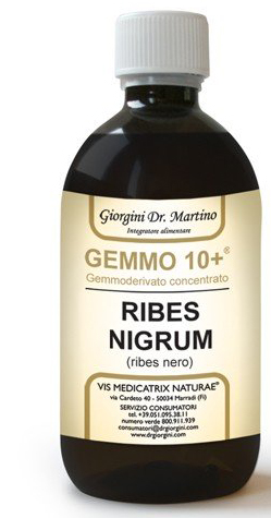 GEMMO 10+ RIBES NERO 500 ML LIQUIDO ANALCOLICO - Farmacia-flash.it