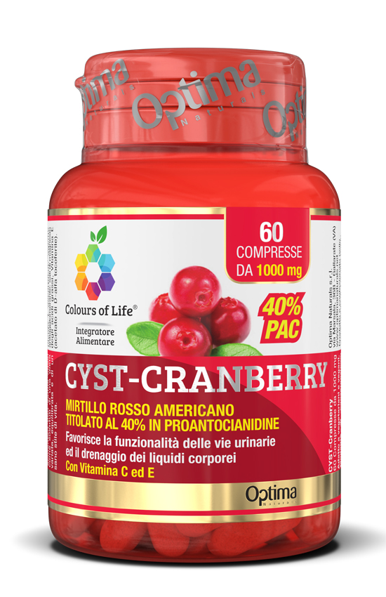 COLOURS OF LIFE CYST-CRANBERRY CON VITAMINA C E 60 COMPRESSE 1000 MG - Farmacia-flash.it