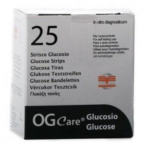 STRISCE MISURAZIONE GLICEMIA OGCARE 25 PEZZI - Farmacia-flash.it