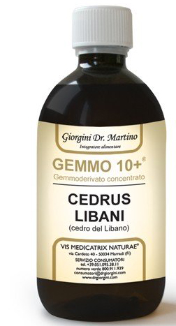 GEMMO 10+ CEDRO DEL LIBANO 500 ML LIQUIDO ANALCOLICO - Farmacia-flash.it