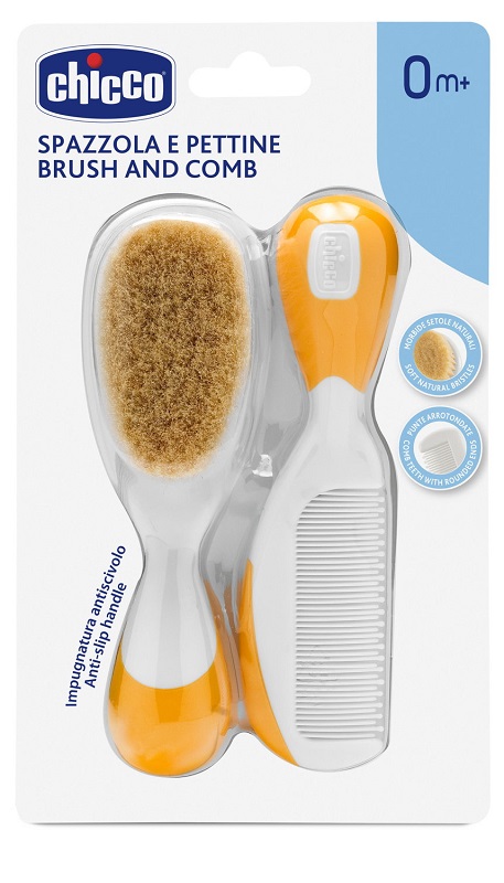 CHICCO SPAZZOLA + PETTINE ARANCIONE - Farmacia-flash.it