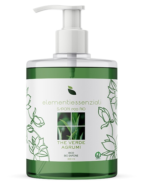 ELEMENTIESSENZIALI SAPONE ECO BIO THE VERDE AGRUMI 300ML - Farmacia-flash.it