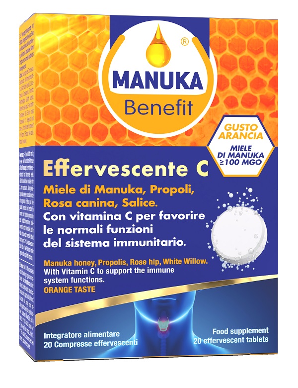 MANUKA BENEFIT EFFERVESCENTE C 20 COMPRESSE - Farmacia-flash.it