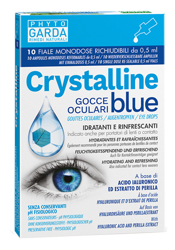 CRYSTALLINE BLUE GOCCE OCULARI MONODOSE 10 FIALE 0,5 ML - Farmacia-flash.it