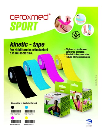 CEROXMED SPORT KINETIC TAPE BLU 1 PEZZO - Farmacia-flash.it
