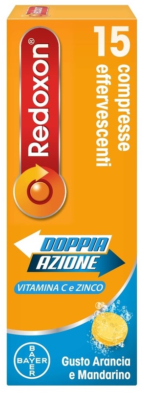 REDOXON DOPPIA AZIONE 15 COMPRESSE EFFERVESCENTI VITAMINA C ZINCO ARANCIA E MANDARINO 45,78 G - Farmacia-flash.it