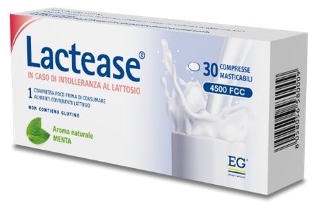 LACTEASE 4500 FCC AROMA MENTA 30 COMPRESSE MASTICABILI - Farmacia-flash.it