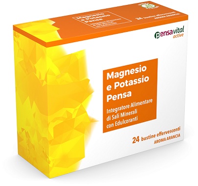 MAGNESIO E POTASSIO ARANCIA PENSA 24 BUSTINE EFFERVESCENTI - Farmacia-flash.it