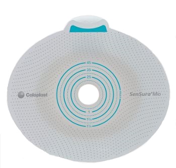 PLACCA PER UROSTOMIA COLOSTOMIA ILEOSTOMIA SENSURA MIO CLICK SISTEMA A DUE PEZZI FLANGIA 70 MM FORO RITAGLIABILE 10-65 MM 5 PEZZI - Farmacia-flash.it