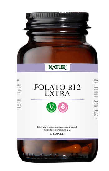 FOLATO B12 EXTRA 30 CAPSULE - Farmacia-flash.it