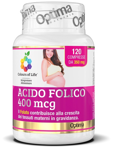 COLOURS OF LIFE ACIDO FOLICO 400 MCG 120 COMPRESSE 350 MG - Farmacia-flash.it