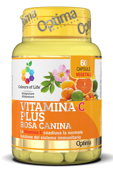 COLOURS OF LIFE VITAMINA C PLUS ROSA CANINA 60 CAPSULE VEGETALI 724 MG - Farmacia-flash.it
