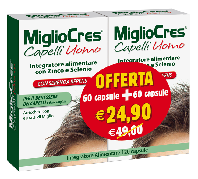 MIGLIOCRES UOMO 60+60 CAPSULE PROMO - Farmacia-flash.it