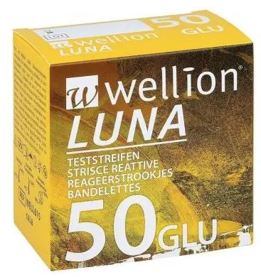 WELLION LUNA 50 STRIPS STRISCE PER MISURAZIONE GLICEMIA - Farmacia-flash.it