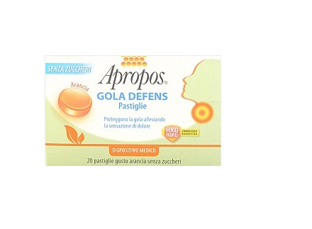 APROPOS GOLA DEFENS ARANCIA PASTIGLIE SENZA ZUCCHERI AGGIUNTI - Farmacia-flash.it